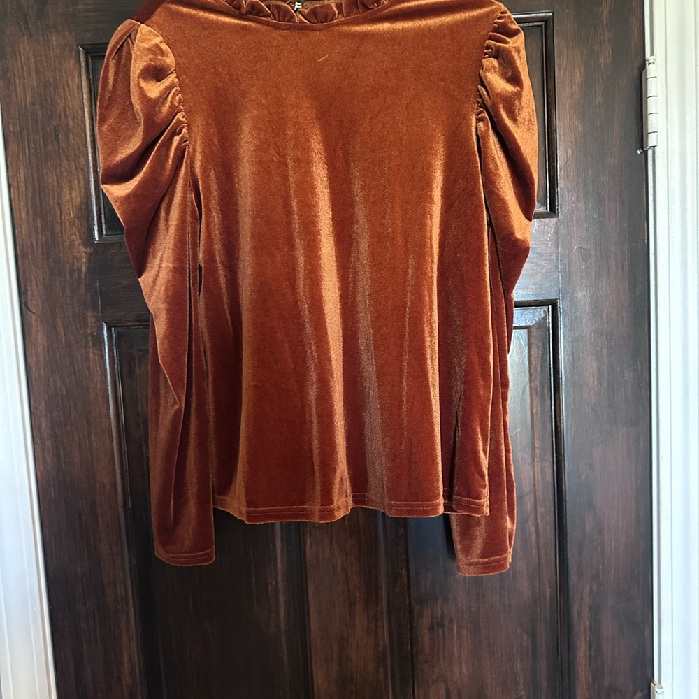 Elegant Velvet Top in Rich Brown